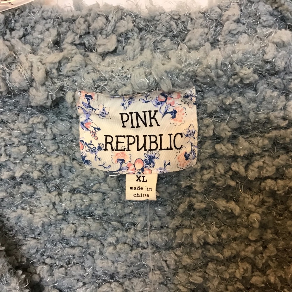 Pink Republic: Sage Green Sweater Cardigan - Picture 4 of 6